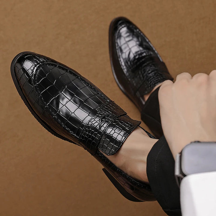 Savona Crocodile Leather Loafers