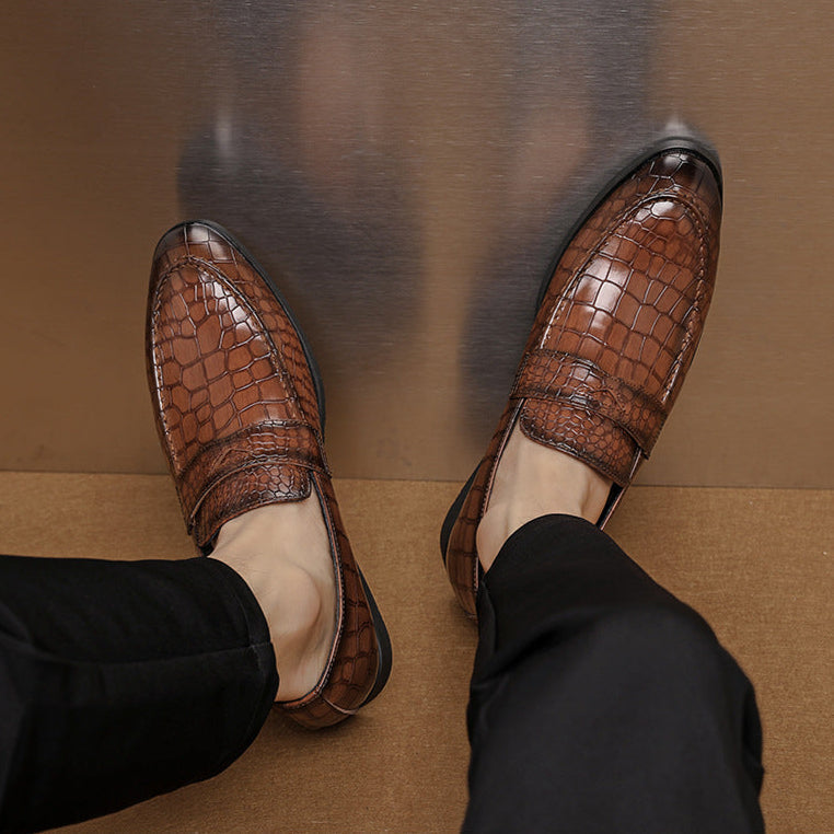 Savona Crocodile Leather Loafers