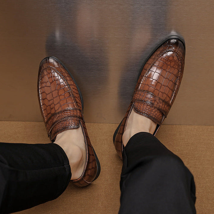 Savona Crocodile Leather Loafers