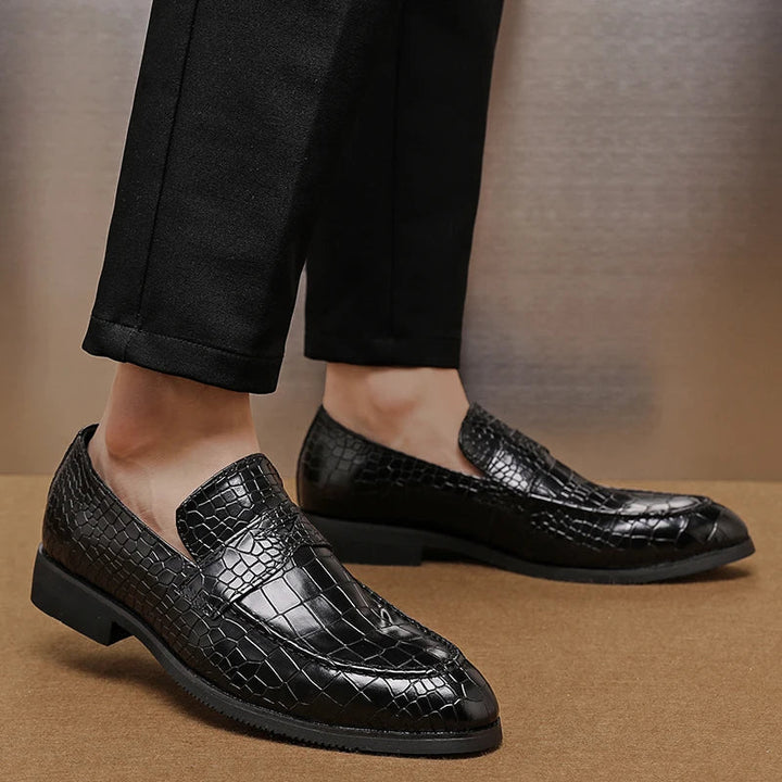 Savona Crocodile Leather Loafers