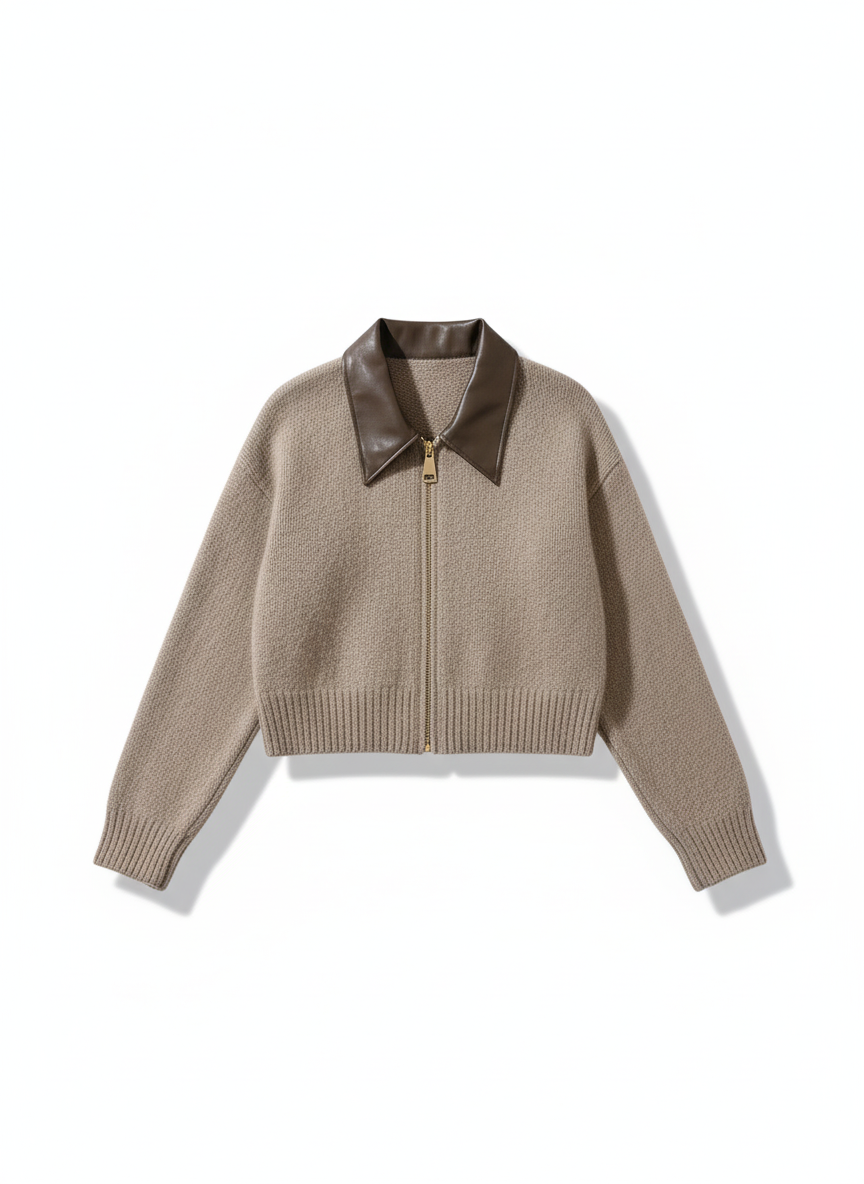 Cable Knit Cardigan – Knit Cardigan Woman Vintage Zipper Style in Old Money Fashion - Saint Drako