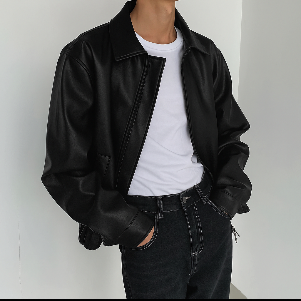 Men’s Calder Brown Leather Jacket - Saint Drako