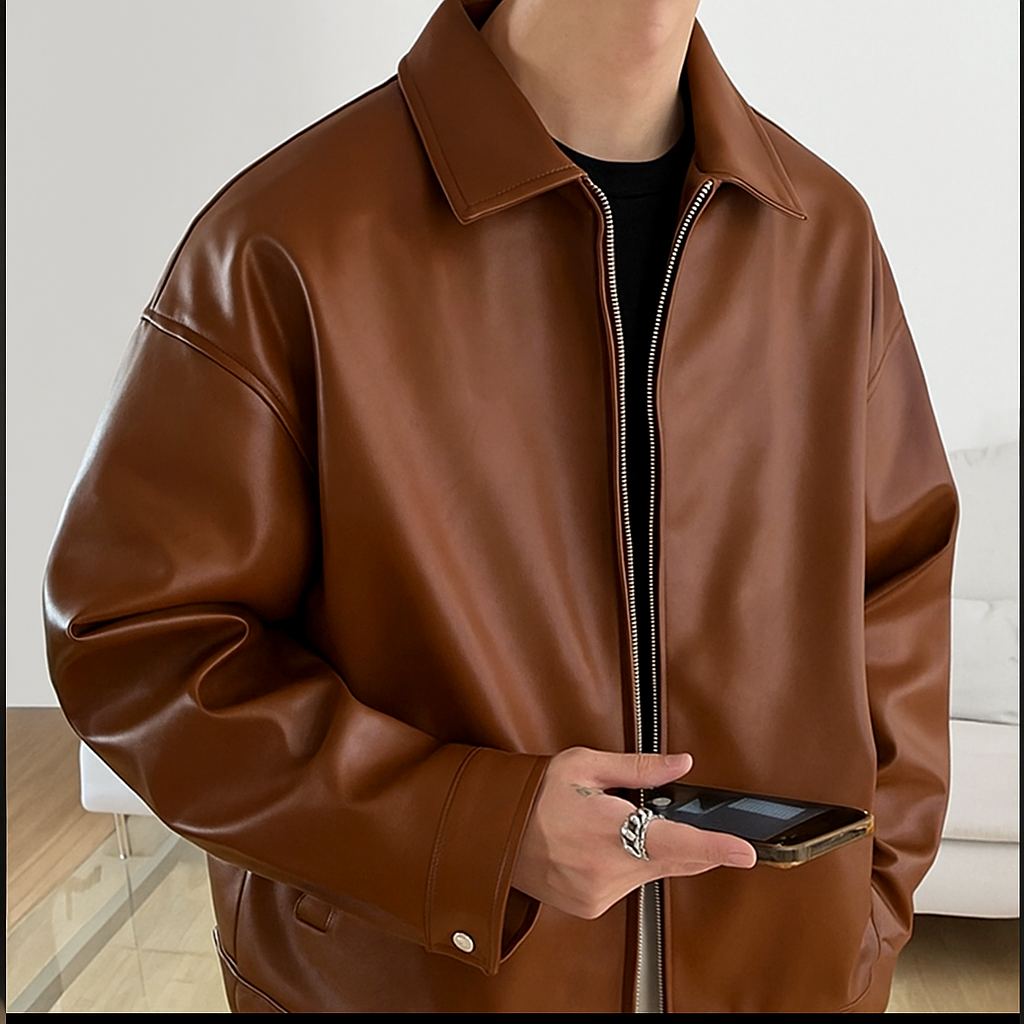 Ardent Leather Bomber Jacket - Saint Drako