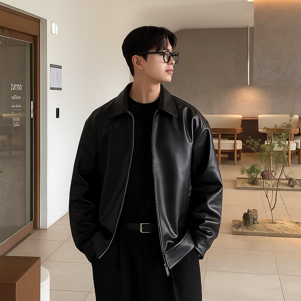 Arven Brown Leather Bomber Jacket - Saint Drako