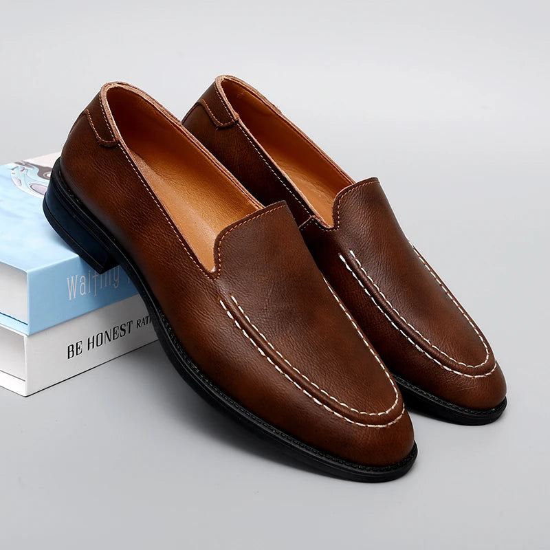 Armond Leather Loafers - Saint Drako