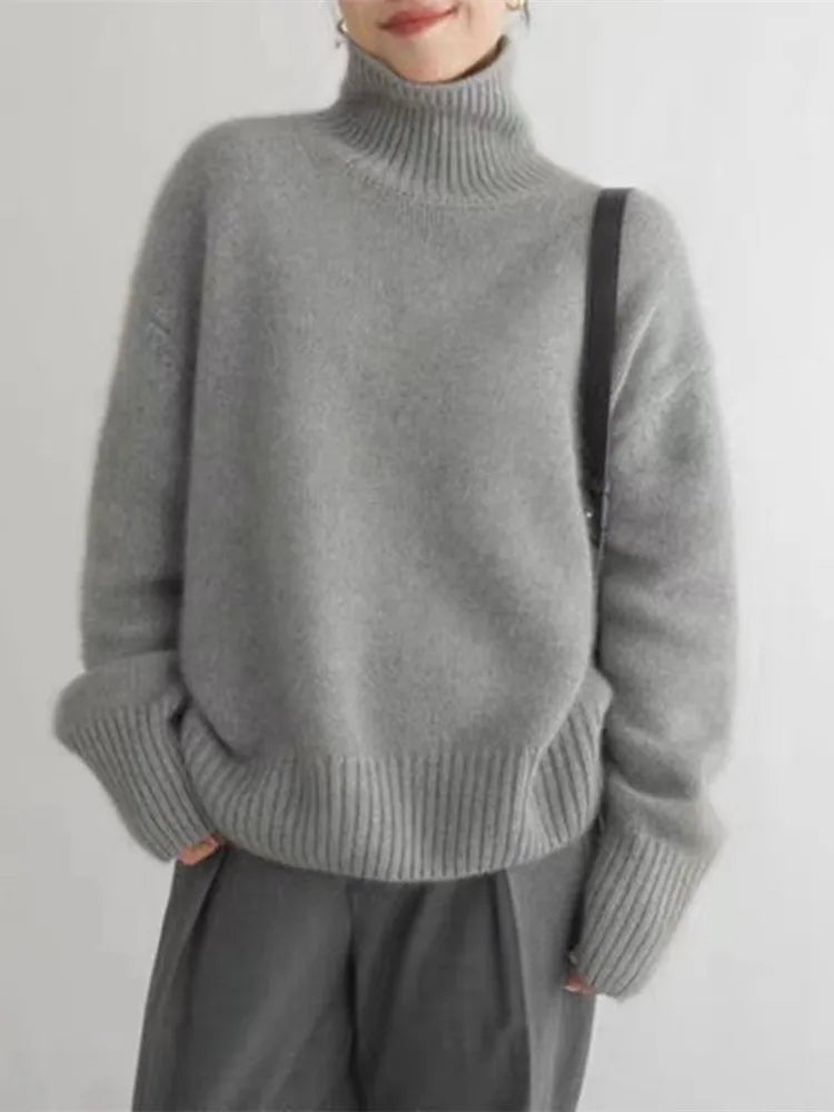 Savrin Cashmere Funnel Neck Sweater