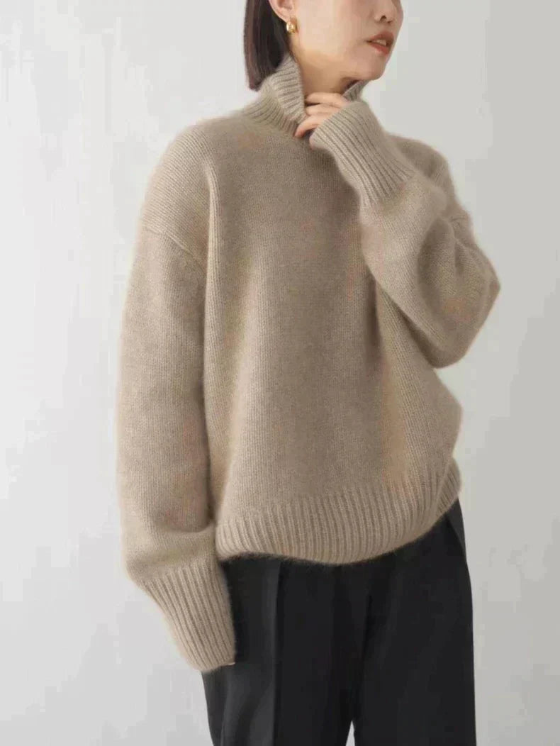 Savrin Cashmere Funnel Neck Sweater