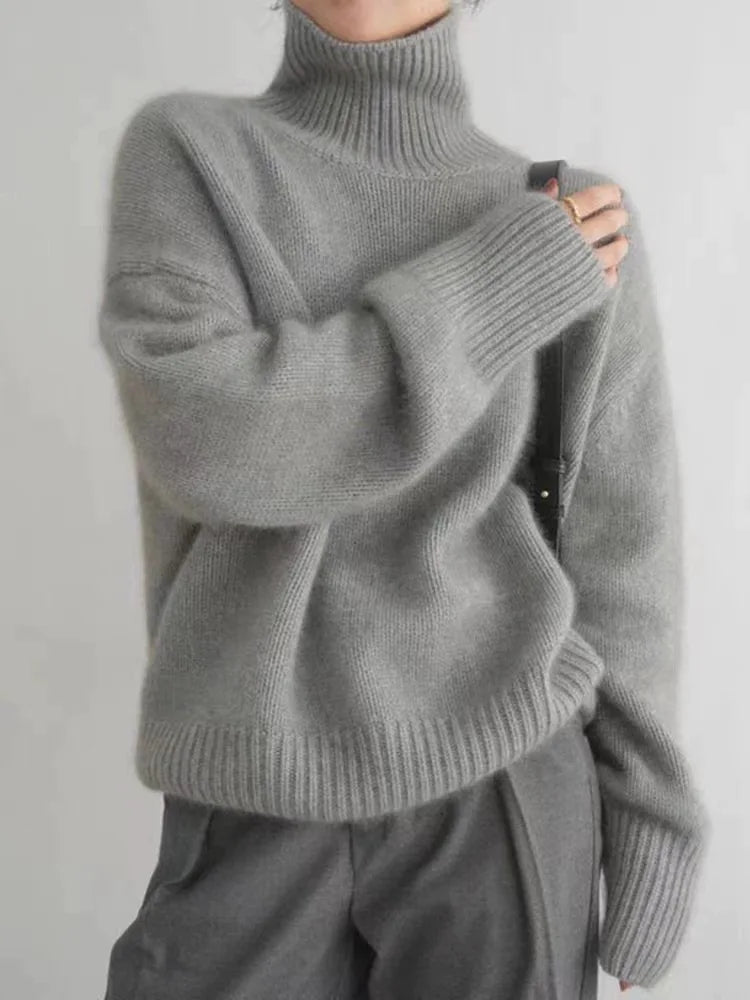 Savrin Cashmere Funnel Neck Sweater