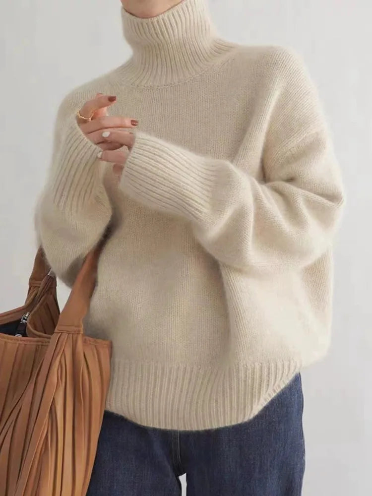 Savrin Cashmere Funnel Neck Sweater