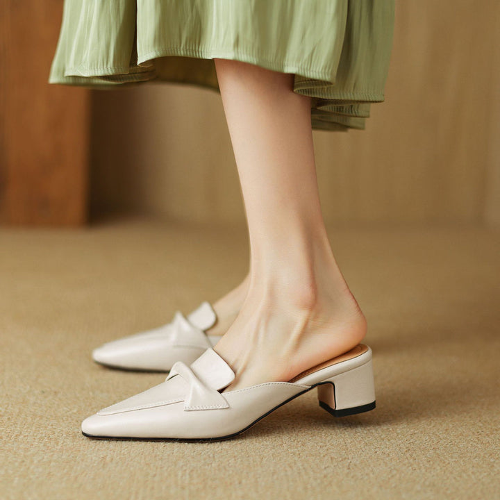 Solenne Leather Mules