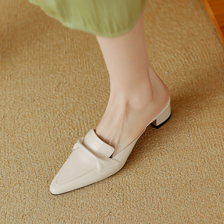 Solenne Leather Mules