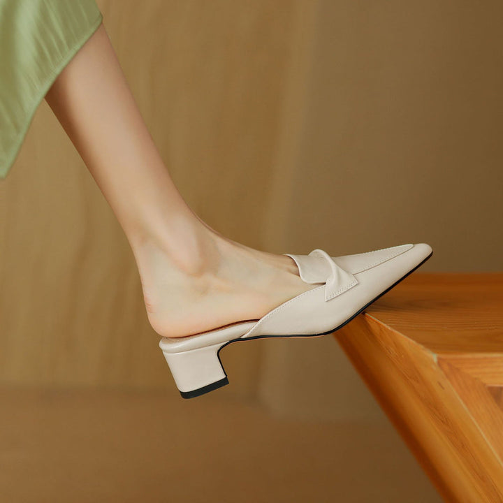 Solenne Leather Mules