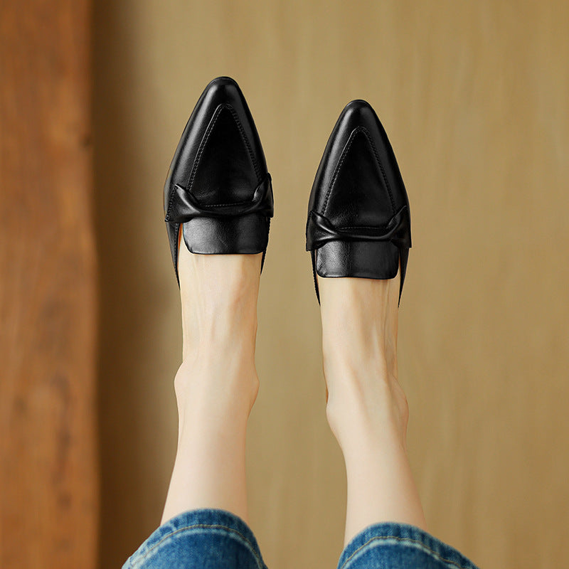 Solenne Leather Mules