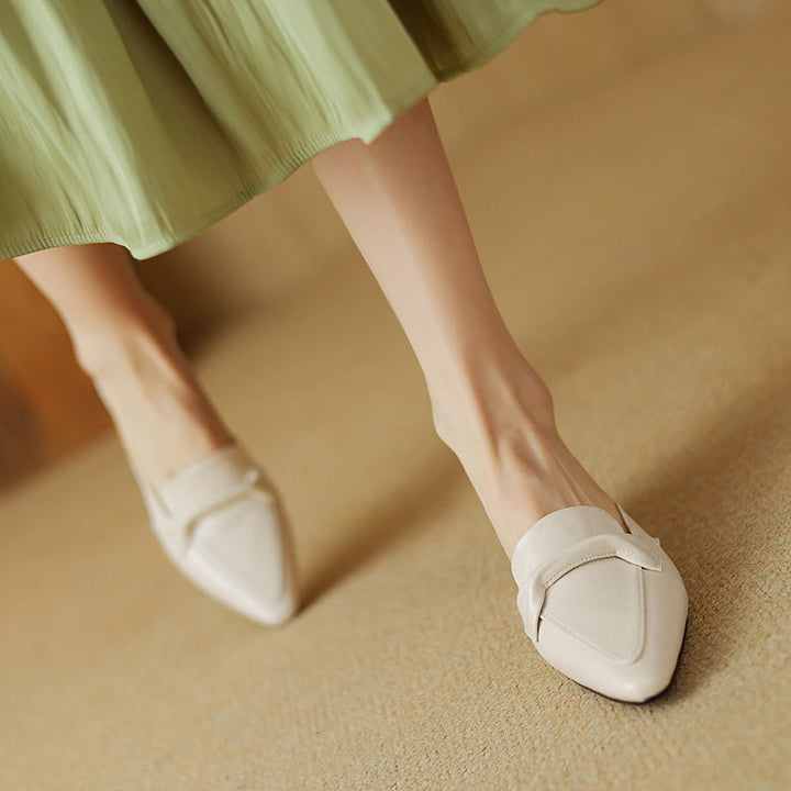Solenne Leather Mules