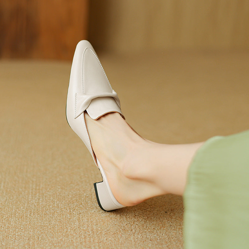 Solenne Leather Mules