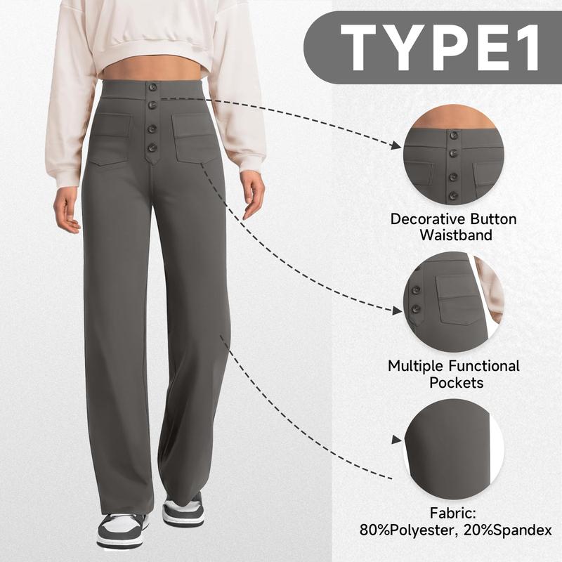 Lunaro Button-Front Wide Leg Pants