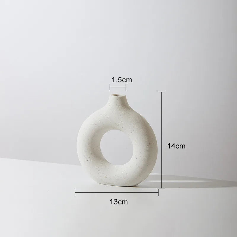 Nordic Circular Ceramic Vase