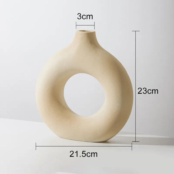 Nordic Circular Ceramic Vase