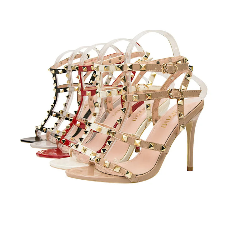 Glam Rock Strappy High Heels - Saint Drako