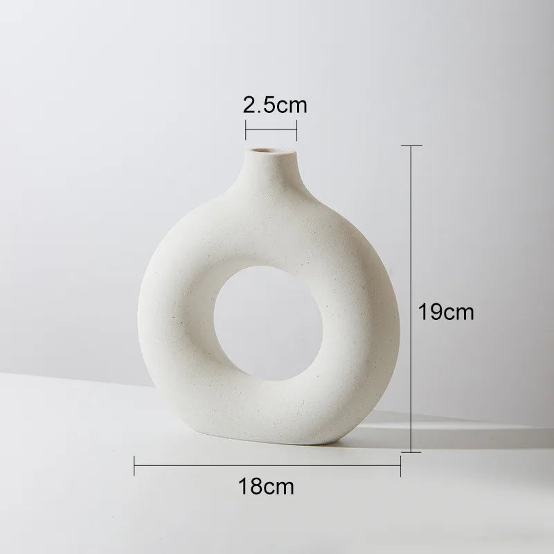 Nordic Circular Ceramic Vase