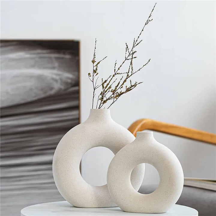 Nordic Circular Ceramic Vase