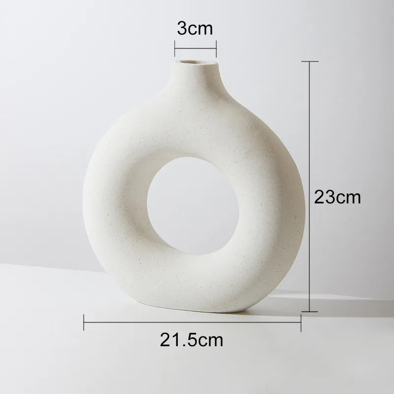 Nordic Circular Ceramic Vase