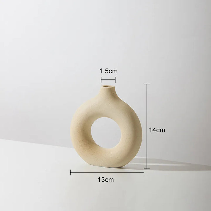 Nordic Circular Ceramic Vase