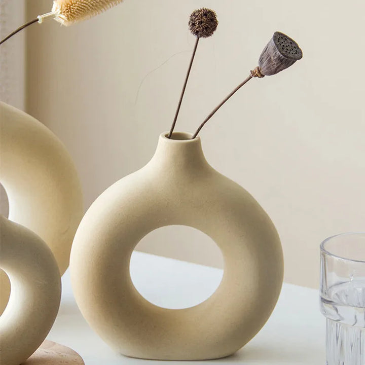 Nordic Circular Ceramic Vase