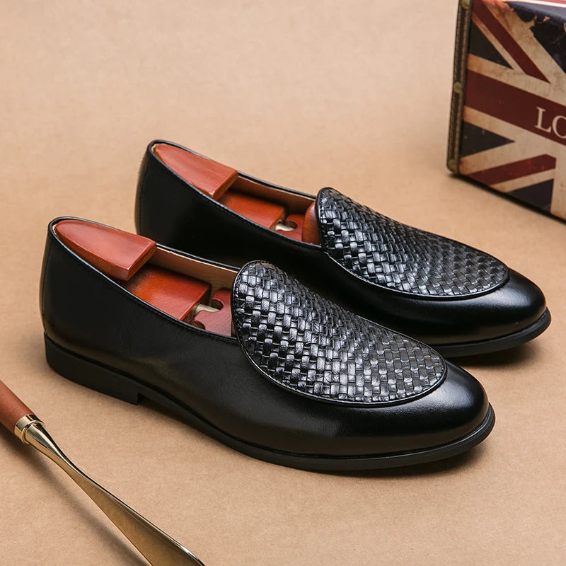 Varese Woven Leather Loafers - Saint Drako