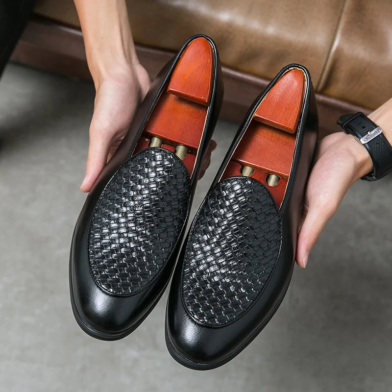 Varese Woven Leather Loafers - Saint Drako