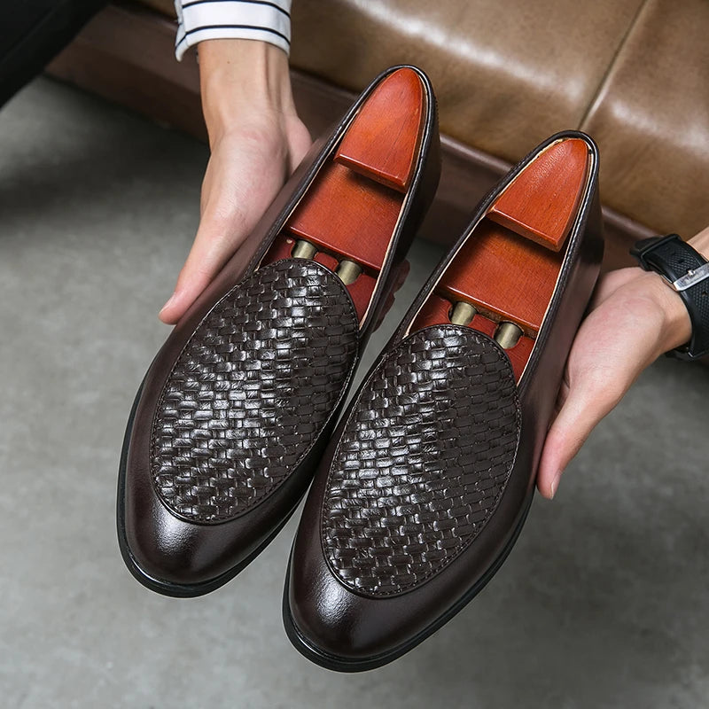Varese Woven Leather Loafers - Saint Drako