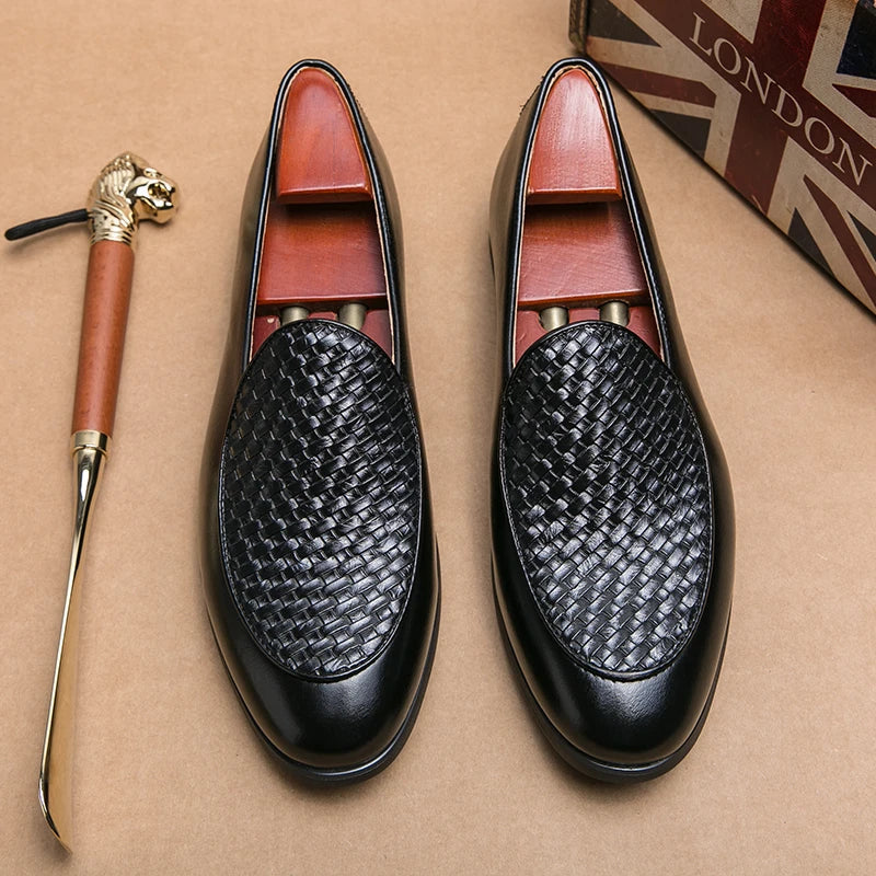 Varese Woven Leather Loafers - Saint Drako