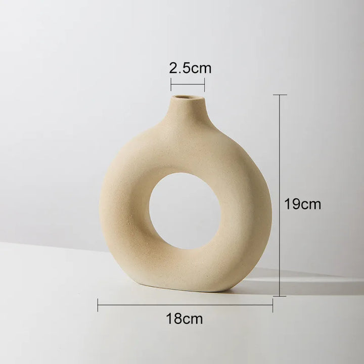 Nordic Circular Ceramic Vase