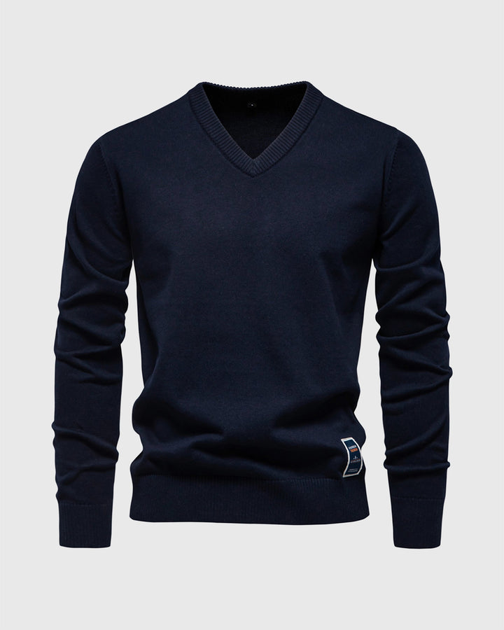 Modena Ribbed V-Neck Sweater