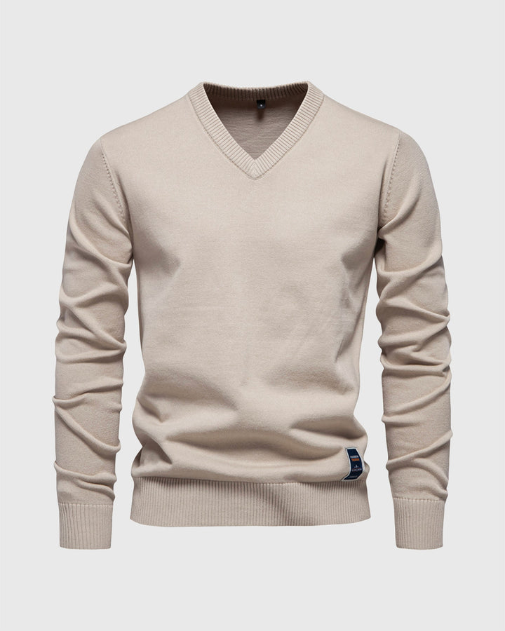 Modena Ribbed V-Neck Sweater