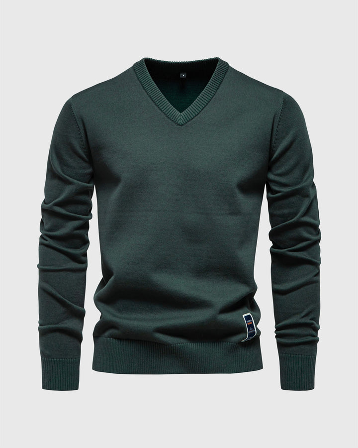Modena Ribbed V-Neck Sweater