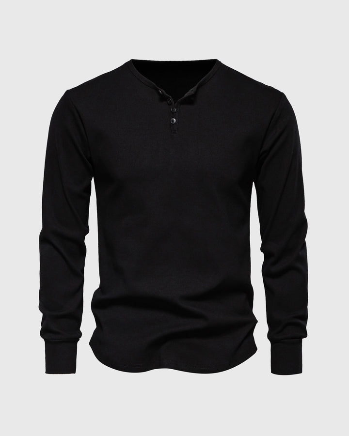 Salerno Rib Knit Henley