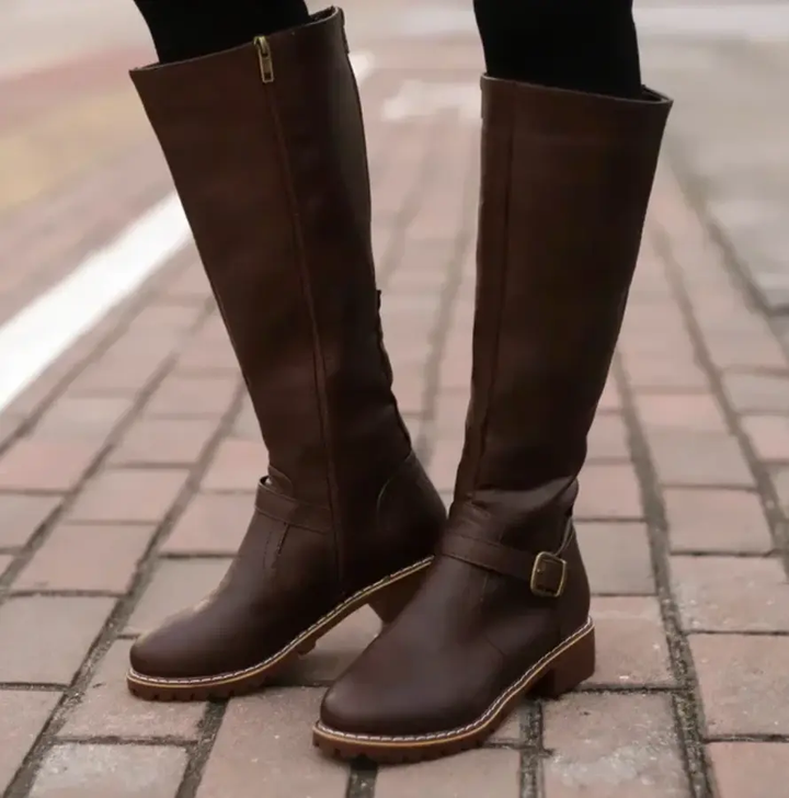 Siena Knee-High Block Heel Boots