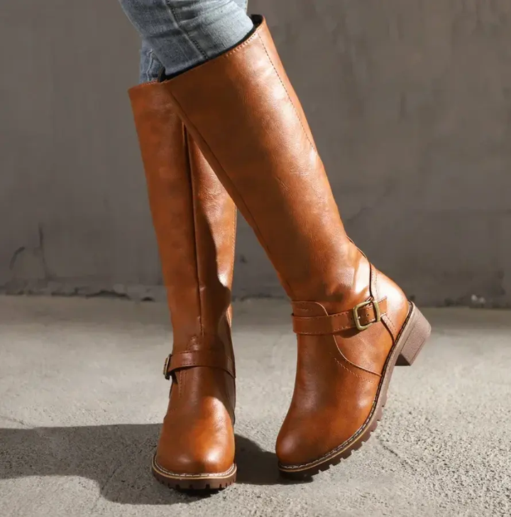 Siena Knee-High Block Heel Boots