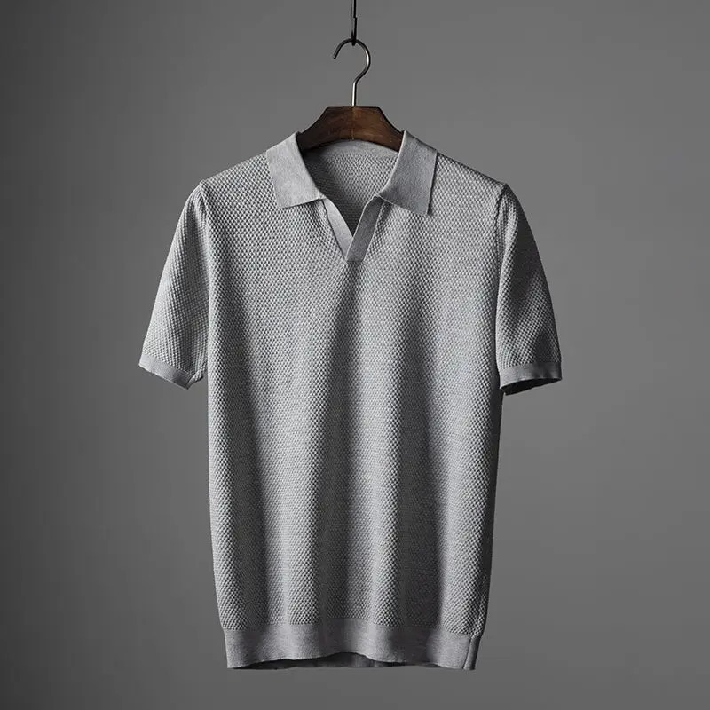 Rowen Knit-Collar Polo - Saint Drako