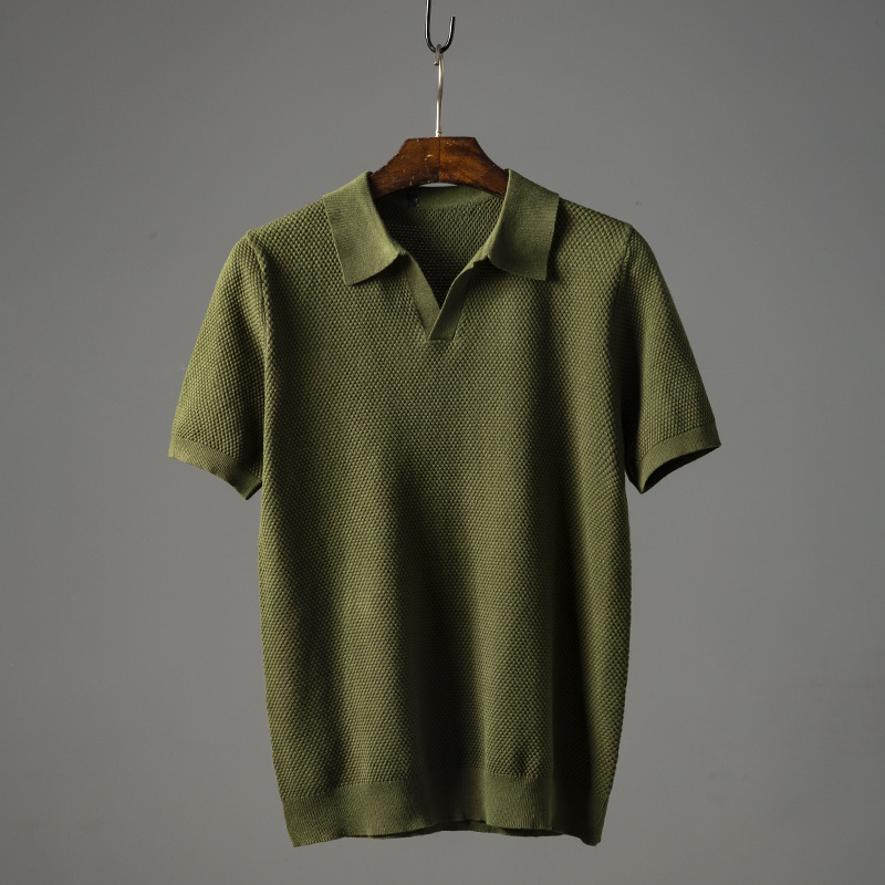 Rowen Knit-Collar Polo - Saint Drako