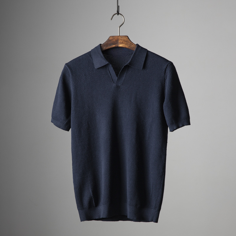 Rowen Knit-Collar Polo - Saint Drako