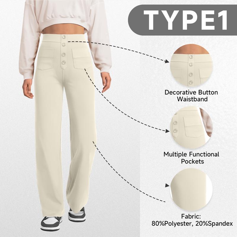 Lunaro Button-Front Wide Leg Pants