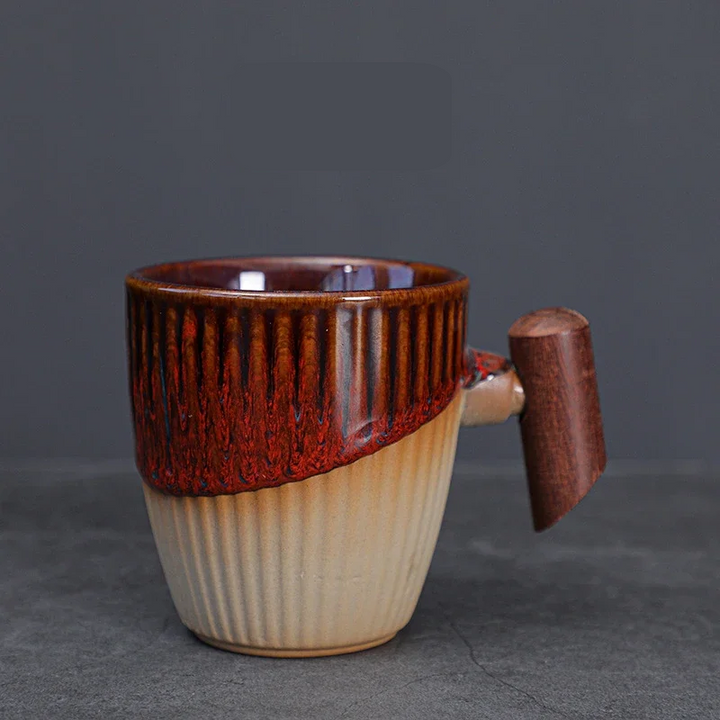 Lorelei Wood Clasp Ceramic Cup