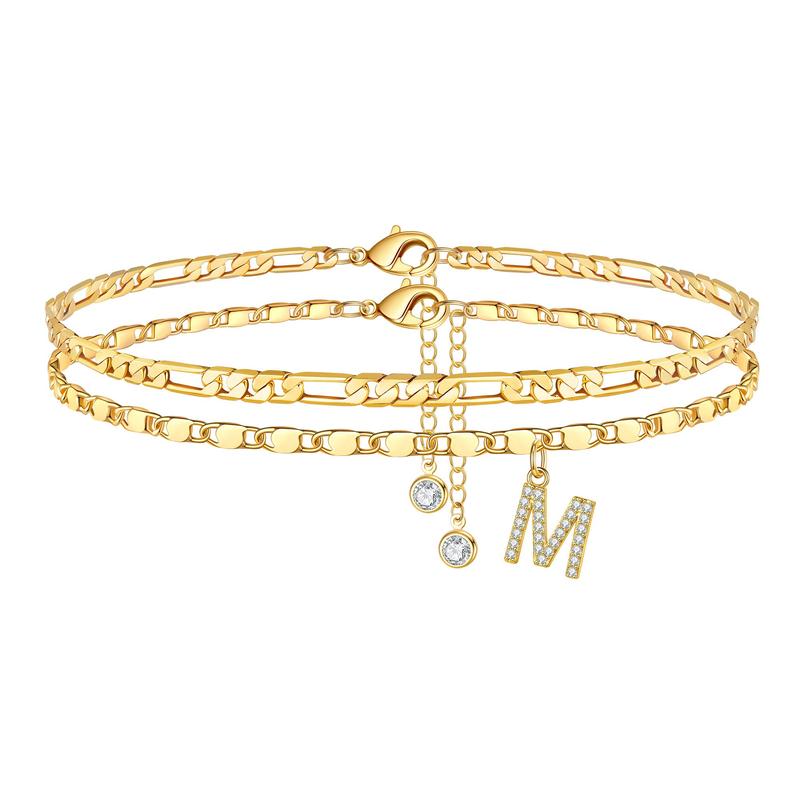 Siena Gold Initial Anklet - Saint Drako