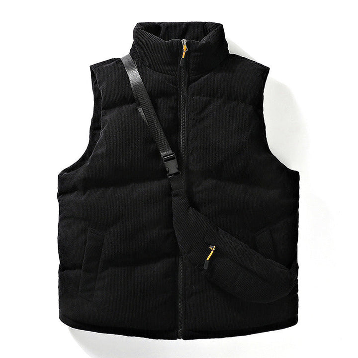 Corduroy Puffer Vest with Matching Body Bag - Saint Drako