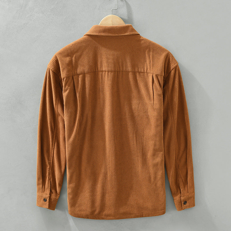 Men’s Corduroy Button-Up Shirt - Saint Drako