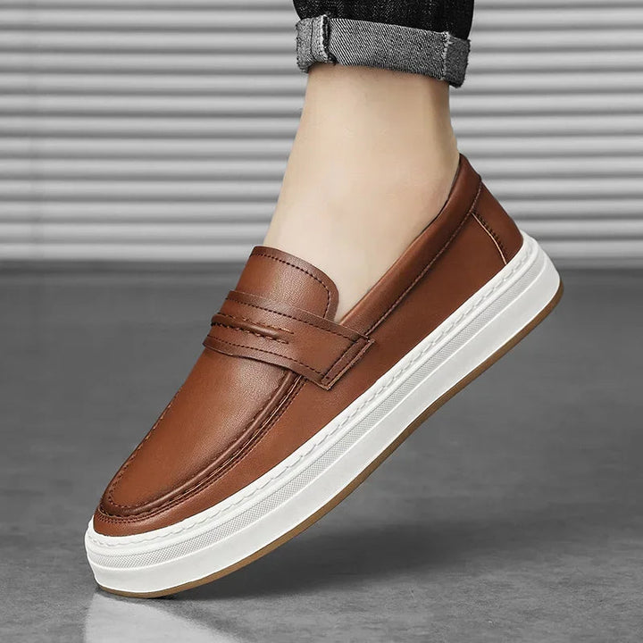 Tivaro Leather Penny Loafers - Saint Drako