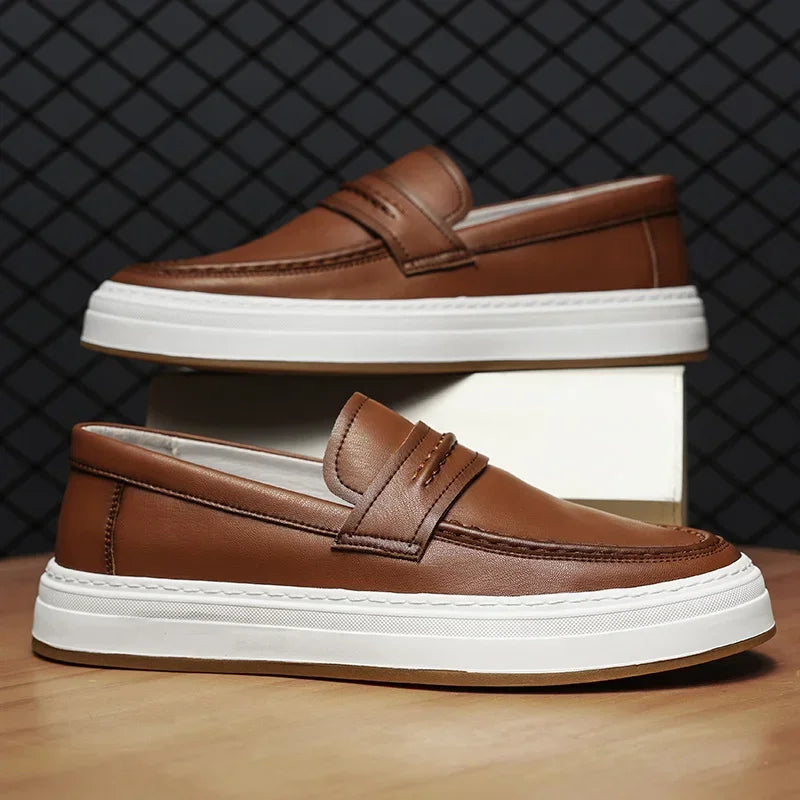 Tivaro Leather Penny Loafers - Saint Drako
