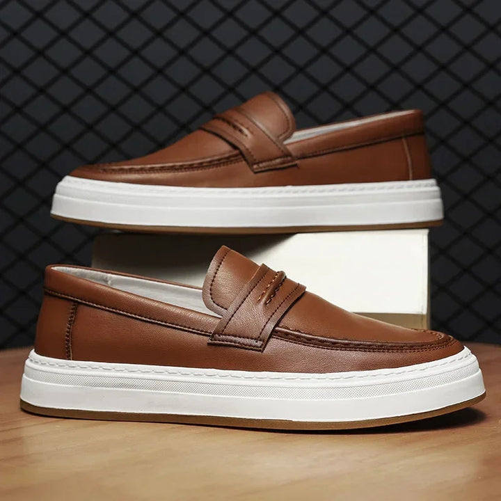 Tivaro Leather Penny Loafers - Saint Drako